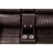 Aviator Modern Style Recliner Sectional Sofa made with Wood in Brown