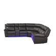 Aviator Modern Style Recliner Sectional Sofa made with Wood in Gray