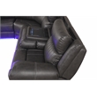 Aviator Modern Style Recliner Sectional Sofa made with Wood in Gray