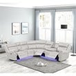 Aviator Modern Style Recliner Sectional Sofa made with Wood in Beige