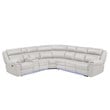 Aviator Modern Style Recliner Sectional Sofa made with Wood in Beige