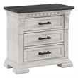 Faith Wood 3-Drawers Bedroom Nightstand in Antique White