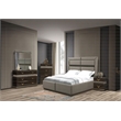 Solid Wood Queen Platform Bed in Brown