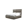 Solid Wood King Platform Bed in Brown