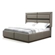 Solid Wood King Platform Bed in Brown