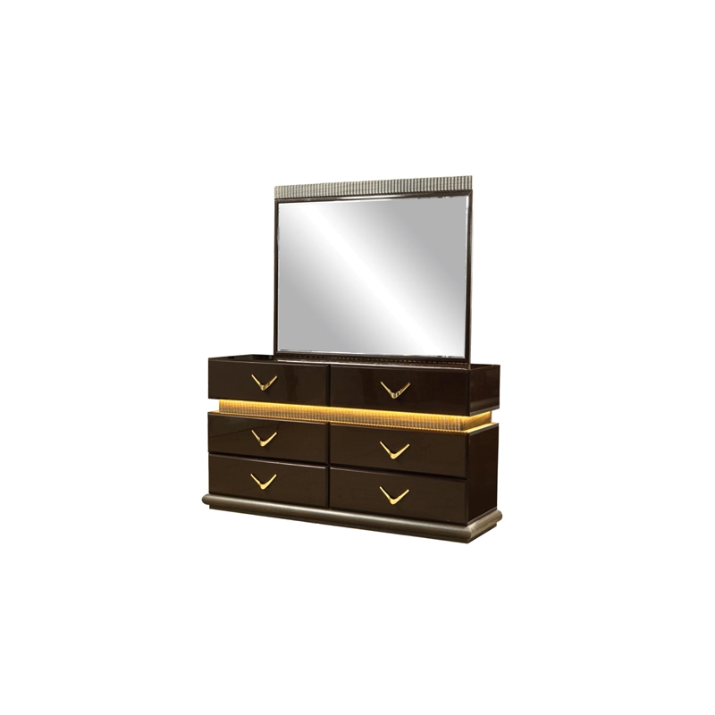 4-Piece Solid Wood Queen Bedroom Set in Brown