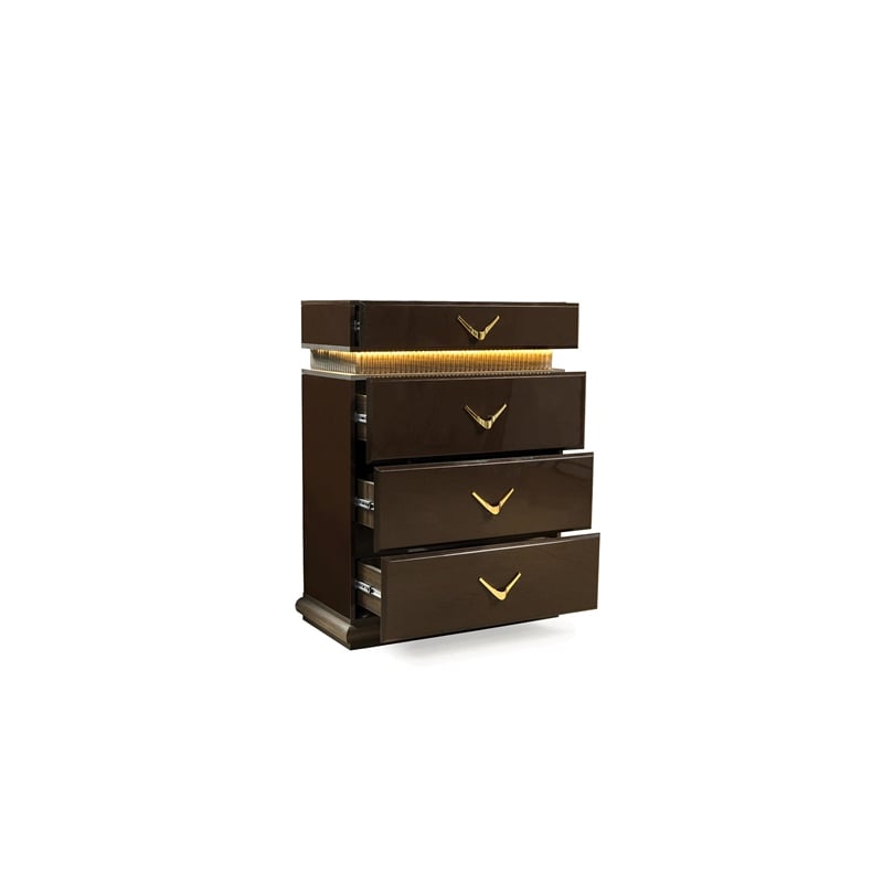 5-Piece Solid Wood King Bedroom Set in Brown