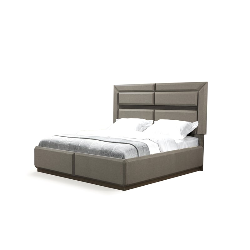 5-Piece Solid Wood King Bedroom Set in Brown