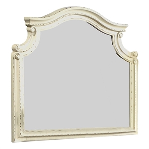 Noble Traditional Style Mirror Made with wood in Antique beige