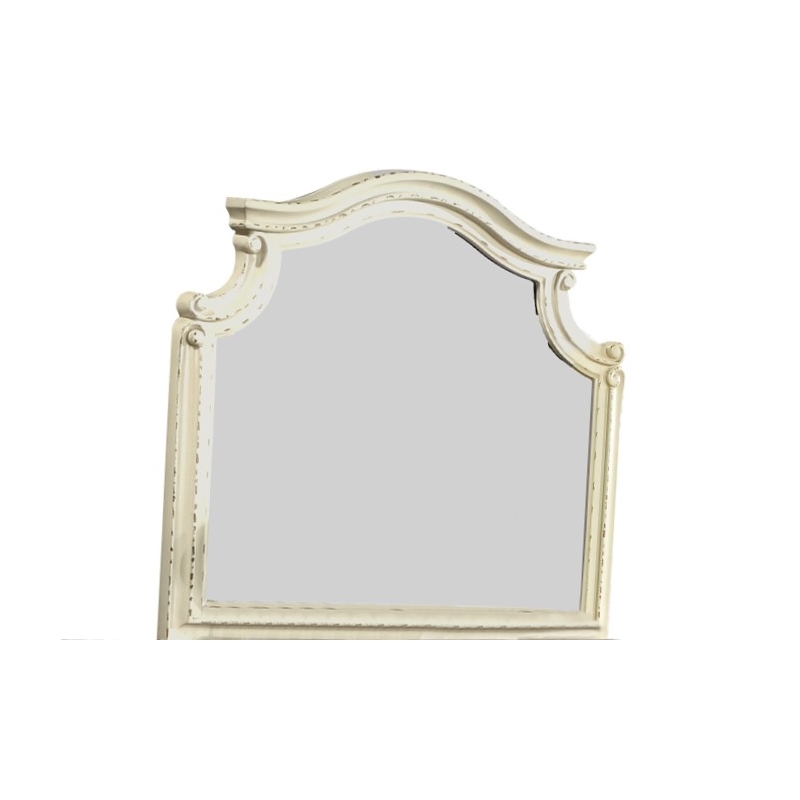 Noble Traditional Style Mirror Made with wood in Antique beige