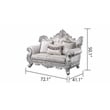 Melrose Traditional Style 5PC Living Room Set Made with Wood in Silver