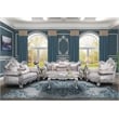 Melrose Traditional Style 5PC Living Room Set Made with Wood in Silver