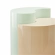 Ying Yang Modern Style End Table Made with Iron Sheet Frame in Mint & Taupe