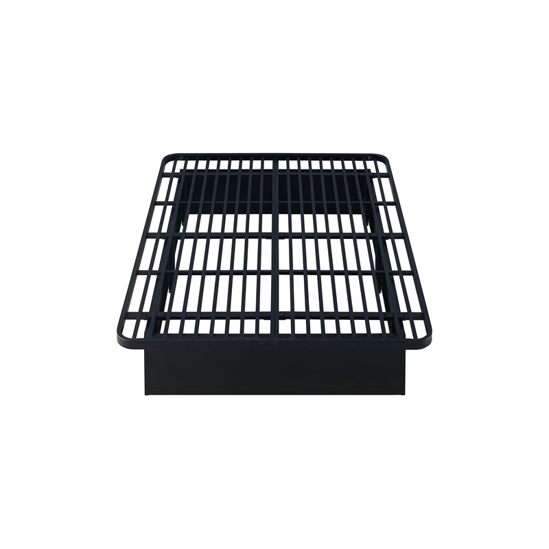 Modern Style Heavy Duty King Size Bed base Frame made with Metal in Black