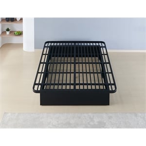 modern style heavy duty king size bed base frame made with metal in black