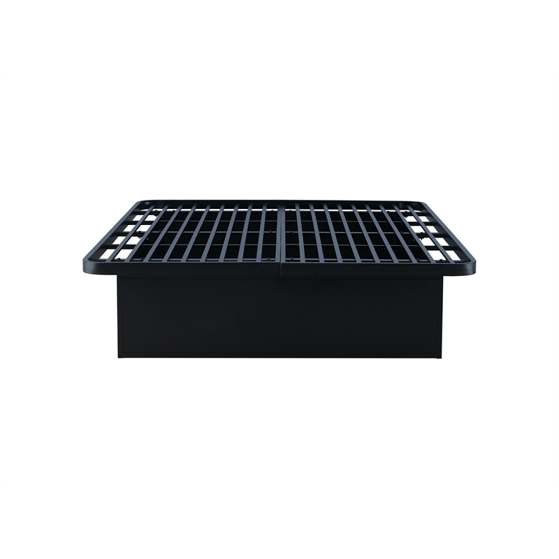 Modern Style Heavy Duty Queen Size Bed base Frame made with Metal in Black