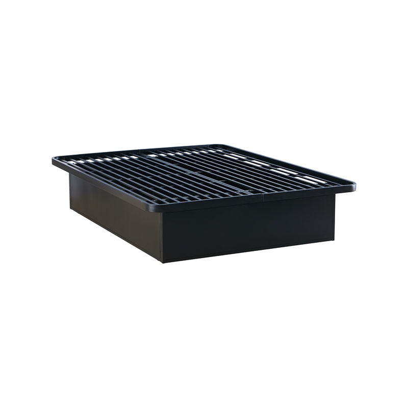 Modern Style Heavy Duty Queen Size Bed base Frame made with Metal in Black