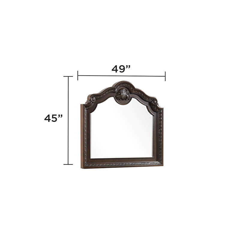 Vintage Traditional Style King 4PC Bedroom Set Made With Wood in Walnut