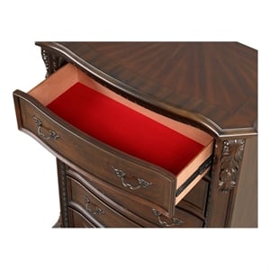 Vintage Traditional Style 5-Drawer Chest Made With Wood in Walnut