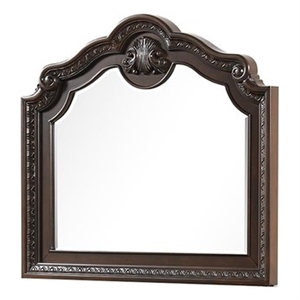 Vintage Traditional Style Mirror Made With Wood in Walnut