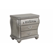 Destiny Traditional style 3-Drawer Nightstand Made With Wood in Silver