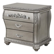 Destiny Traditional style 3-Drawer Nightstand Made With Wood in Silver