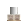 Omary Traditional Style Queen 4Pc Bedroom Set made with Wood in Beige