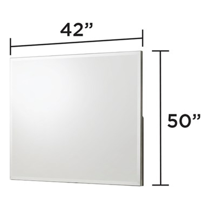 Olivia Contemporary Style Mirror with Metallic Accents Made with wood in White