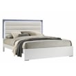 Olivia Contemporary Style Upholstered Full Bed Made with wood in White Color