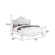 Opulence Traditional Style Queen Bed Made With Wood in Pearl White