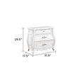 Opulence Traditional Style Queen 4PC Bedroom Set Made With Wood in Pearl White