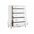Opulence Traditional Style Queen 5PC Bedroom Set Made With Wood in Pearl White