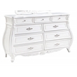 Opulence Traditional Style Queen 5PC Bedroom Set Made With Wood in Pearl White