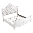 Opulence Traditional Style Queen 5PC Bedroom Set Made With Wood in Pearl White