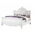 Opulence Traditional Style King 4PC Bedroom Set Made With Wood in Pearl White