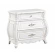 Opulence Traditional Style King 4PC Bedroom Set Made With Wood in Pearl White