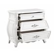 Opulence Traditional Style King 4PC Bedroom Set Made With Wood in Pearl White