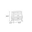 Opulence Traditional Style King 4PC Bedroom Set Made With Wood in Pearl White