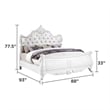 Opulence Traditional Style King 4PC Bedroom Set Made With Wood in Pearl White