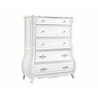 Opulence Traditional Style King 5PC Bedroom Set Made With Wood in Pearl White