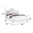 Opulence Traditional Style King 5PC Bedroom Set Made With Wood in Pearl White