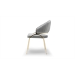 Ruby Contemporary style chair made with Metal Gold Legs in Gray Color
