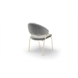 Ruby Contemporary style chair made with Metal Gold Legs in Gray Color