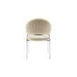 Ruby Contemporary style chair made with Metal Steel Legs in Beige Color