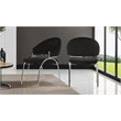 Ruby Contemporary style chair made with Metal & Steel Legs in Black Color