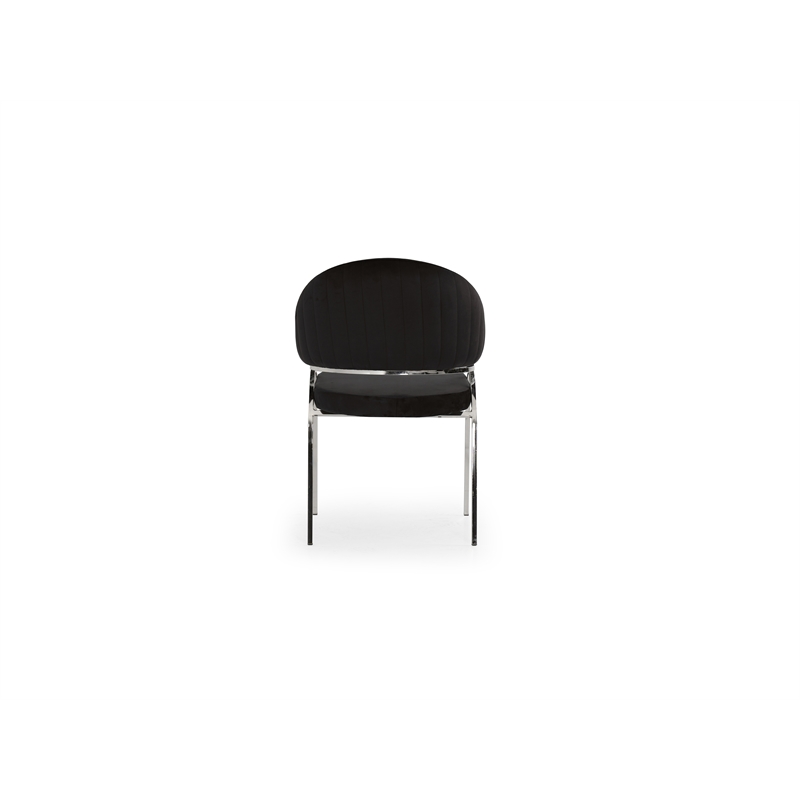 Ruby Contemporary style chair made with Metal & Steel Legs in Black Color