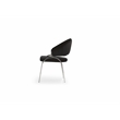 Ruby Contemporary style chair made with Metal & Steel Legs in Black Color