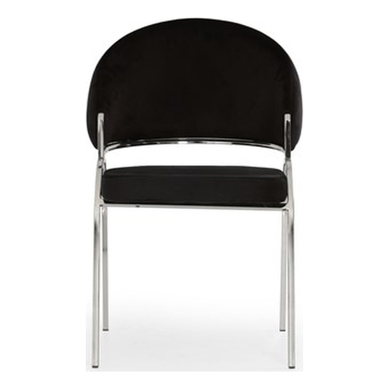 Ruby Contemporary style chair made with Metal & Steel Legs in Black Color
