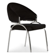 Ruby Contemporary style chair made with Metal & Steel Legs in Black Color