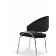 Ruby Contemporary style chair made with Metal & Steel Legs in Black Color